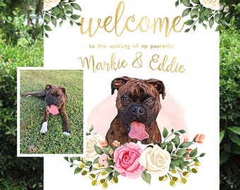 Wedding hashtag sign Boho wedding sign Welcome signage Custom welcome sign Wedding dog bar sign Fall wedding menu