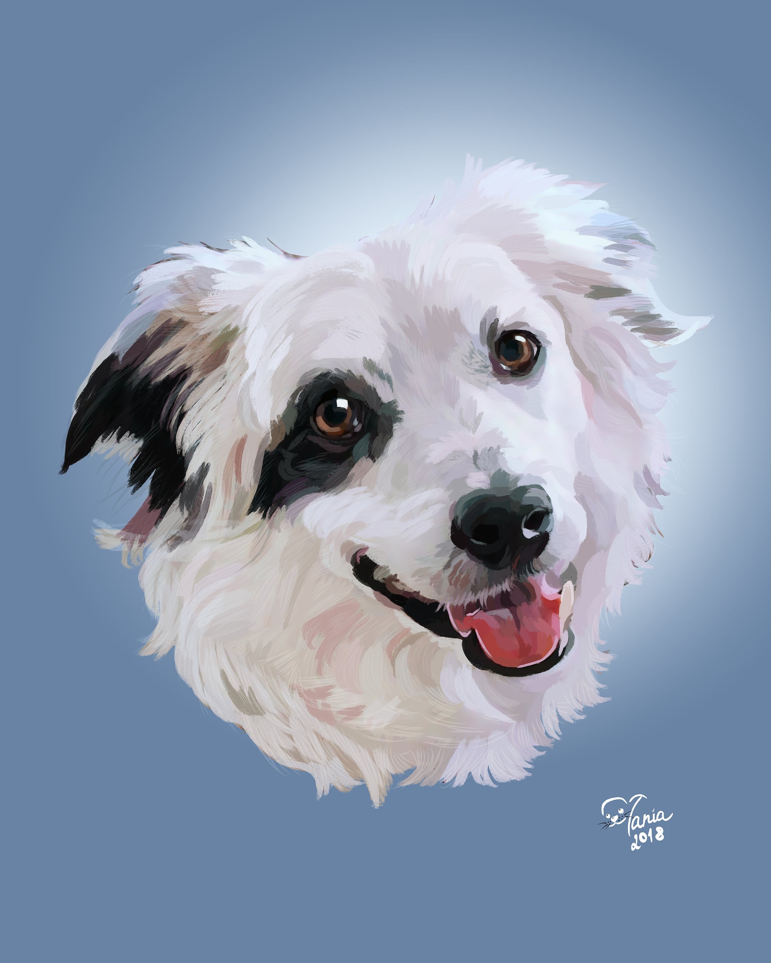 Digital pet portrait Digital Custom portrait Painting from Etsy
