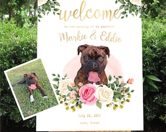 Personalized Dog Wedding Metal Sign - Up To 5 Dogs - Wedding Gift Idea - Store