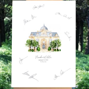 Placa de livro de visitas de casamento Esboço do local do casamento Livro de visitas exclusivo para placa de boas-vindas de casamento Placa de noivado Cartão para salvar a data