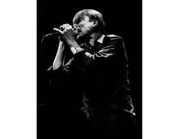 12 x 16 inch SUEDE - Brett Anderson, Signed Photograph by Renowned Rock 'n' Roll Photographer Ami Barwell