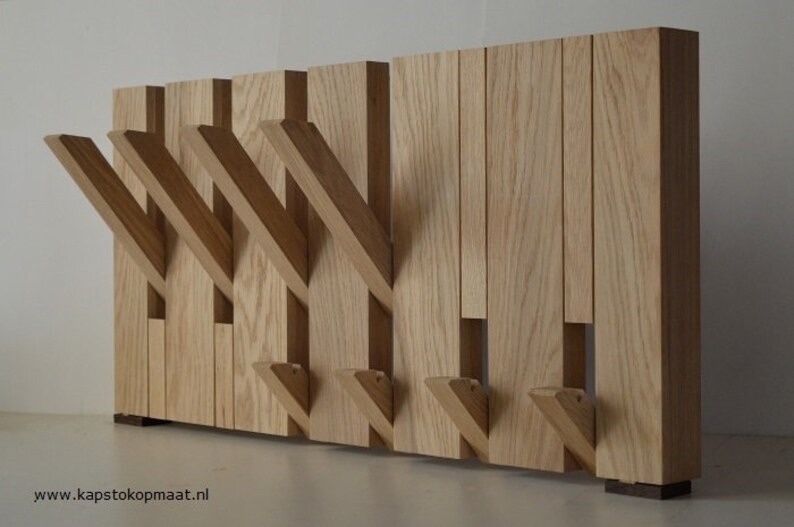 Design coat rack oak/clothing hanger folding and foldout Etsy