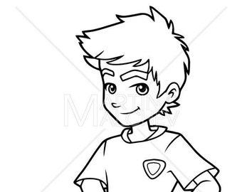 Boy Standing Drawing - Etsy Boy Standing Drawing - Etsy