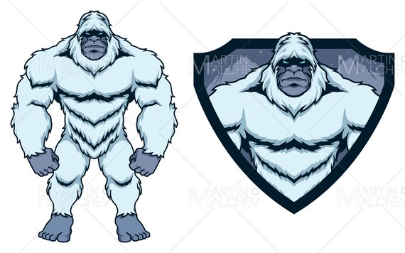 Bigfoot Yeti Mascot Vector Illustration. Yeti, Animal, Bigfoot