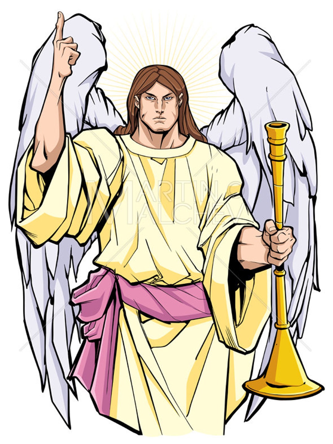 Archangel Gabriel Vector Illustration. Angel Saint - Etsy Archangel Gabriel Vector Illustration. Angel Saint - Etsy