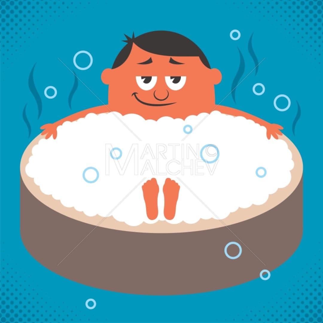 Jacuzzi Relaxation Vector Cartoon Illustration. Bathtub - Etsy Jacuzzi Relaxation Vector Cartoon Illustration. Bathtub - Etsy