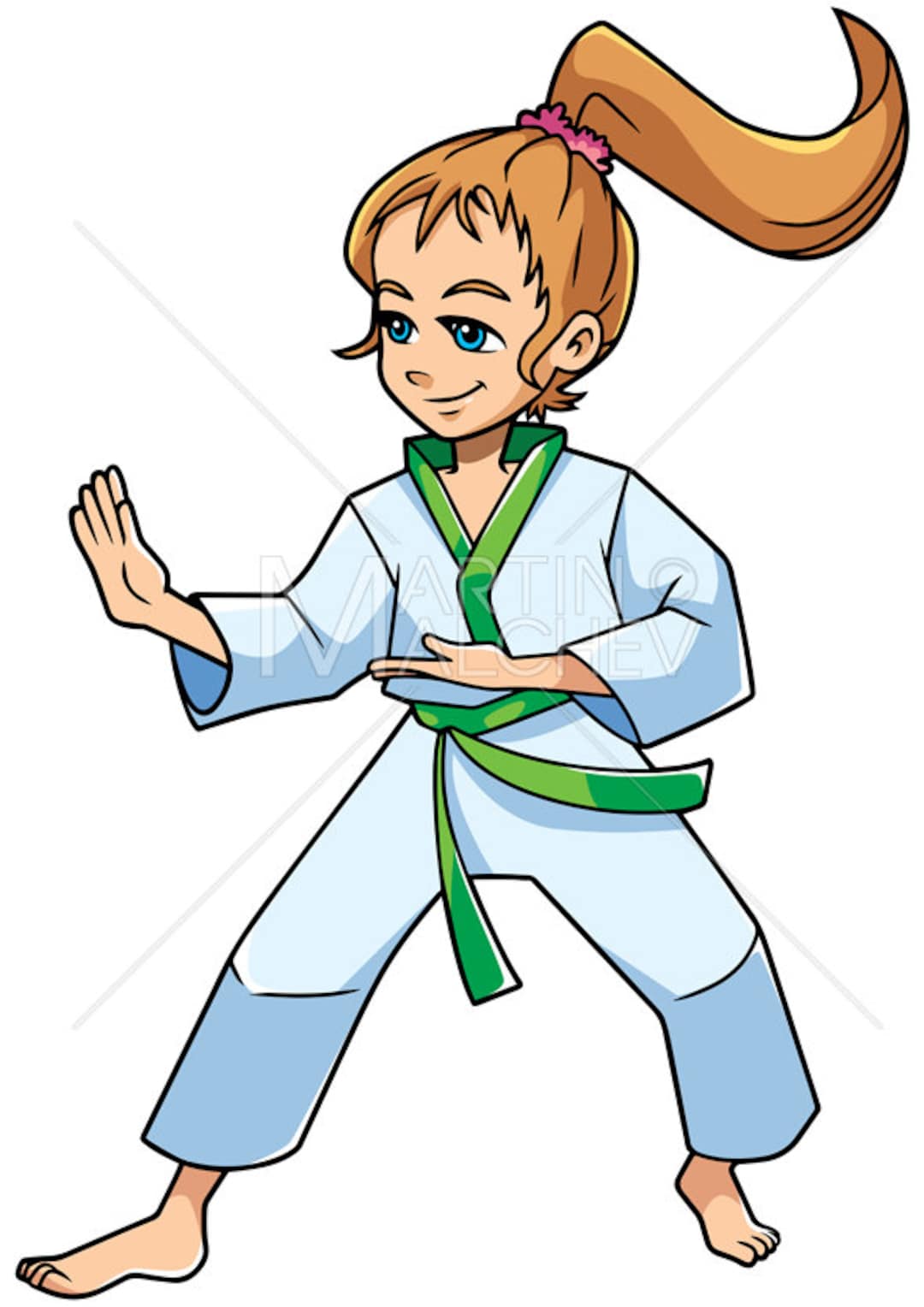 Karate Girl Ilustración de dibujos - España