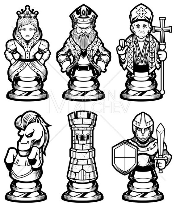 Set of chess pieces Stock Vector by ©marina_ua 56897557