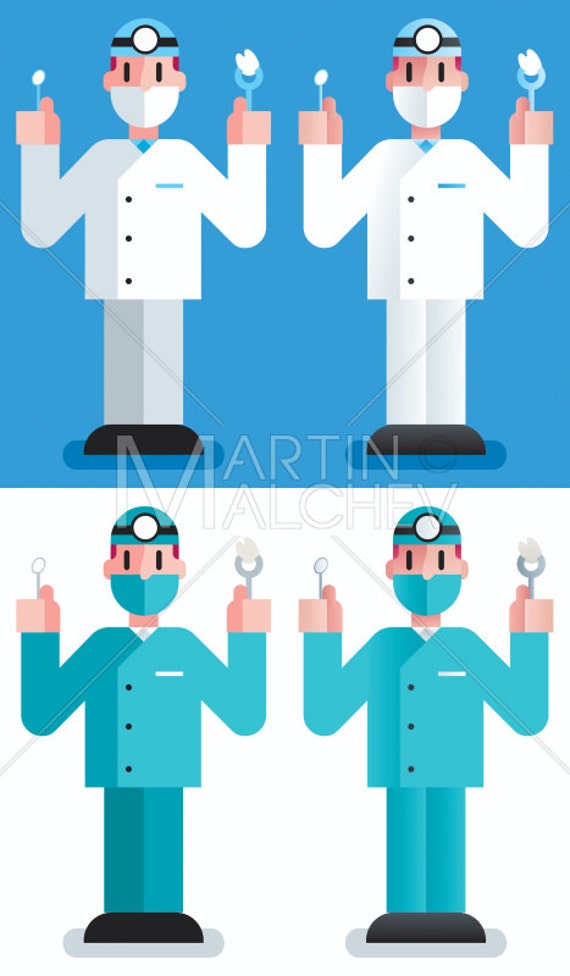 Dentista Ilustración de dibujos animados vectoriales. - Etsy España Dentista Ilustración de dibujos animados vectoriales. - Etsy España