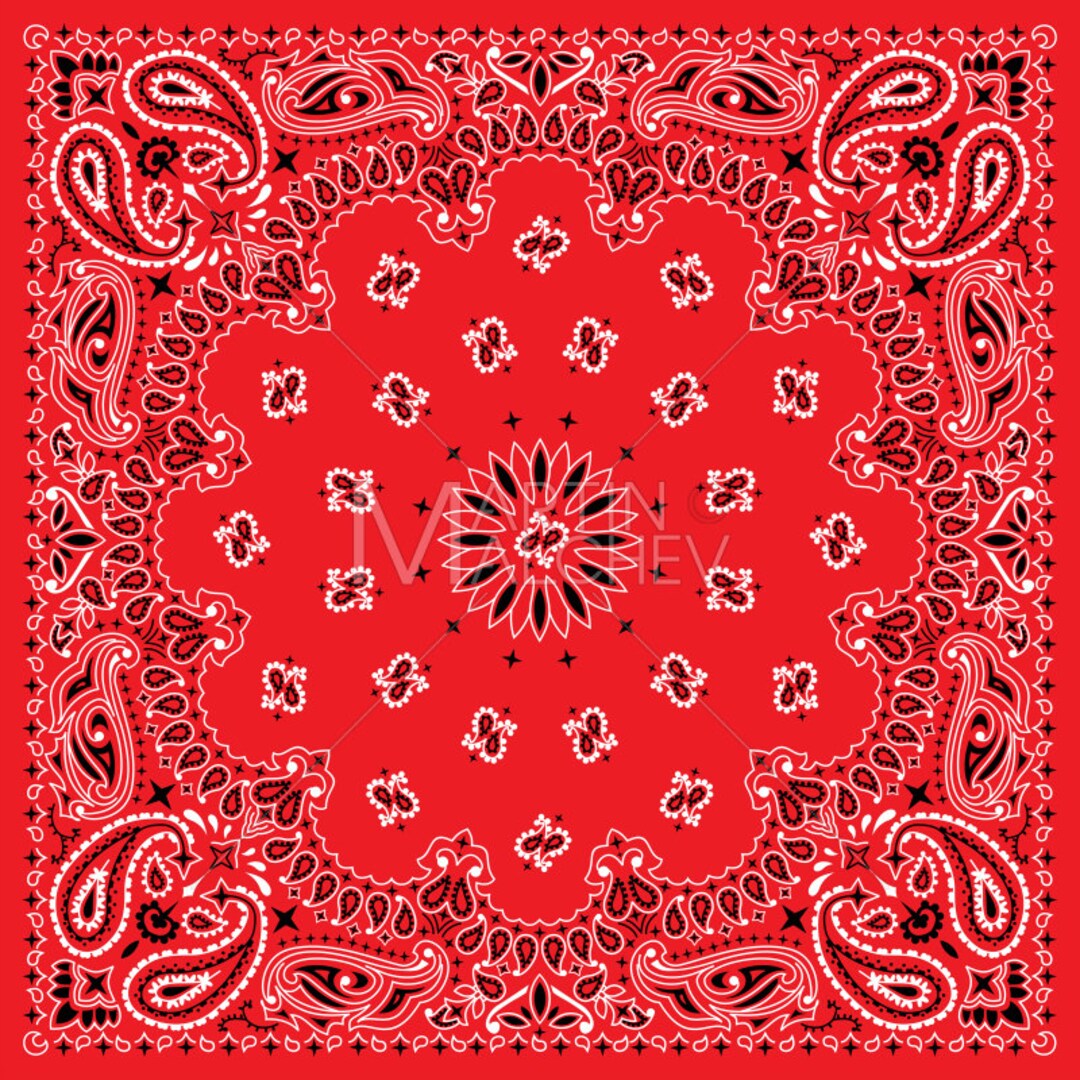 Bandana Colorful Vector Clipart Illustration. Bandanna, Western, Gang