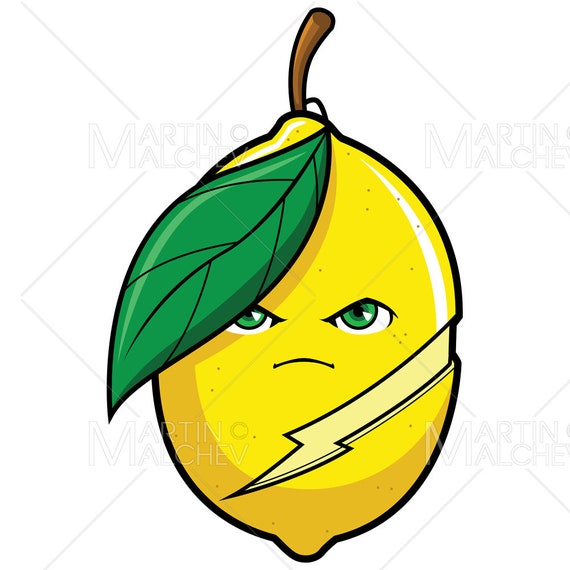 ensemble de fruits jaune citron illustration vectorielle de dessin