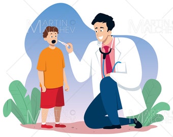 Ilustración de Pediatras y Vectores Infantiles. dibujos - Etsy México Ilustración de Pediatras y Vectores Infantiles. dibujos - Etsy México