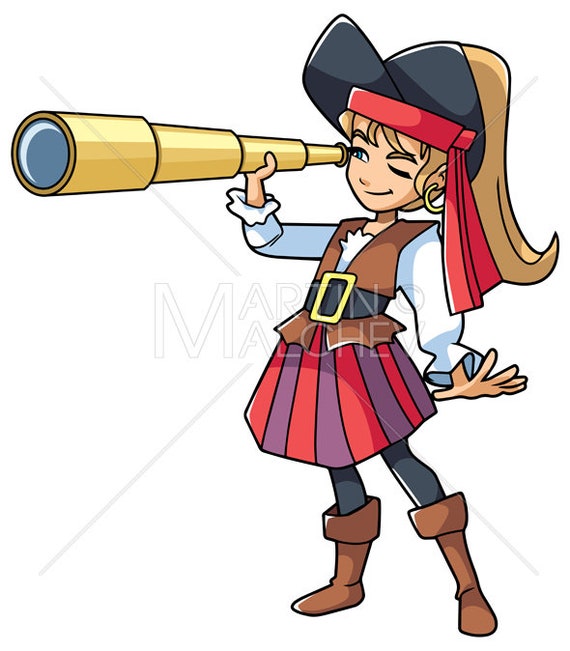 Pirate Girl Vector Illustration. Costume Party Fun Kid - Etsy Singapore Pirate Girl Vector Illustration. Costume Party Fun Kid - Etsy Singapore
