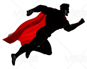 Superhero Running Isolated Silhouette 3D Render. cape, superhero, super, running, fast, protection, silhouette, muscles, muscular, costume,