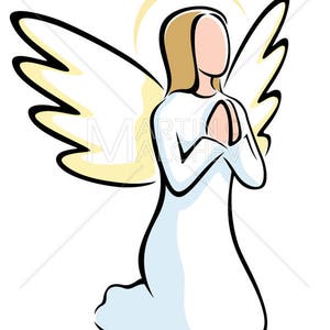 Angels Vector Clipart Illustration. angel, svg, religion, christian, christianity, christmas, praying, decoration, clip art, set, png, cdr, image 5