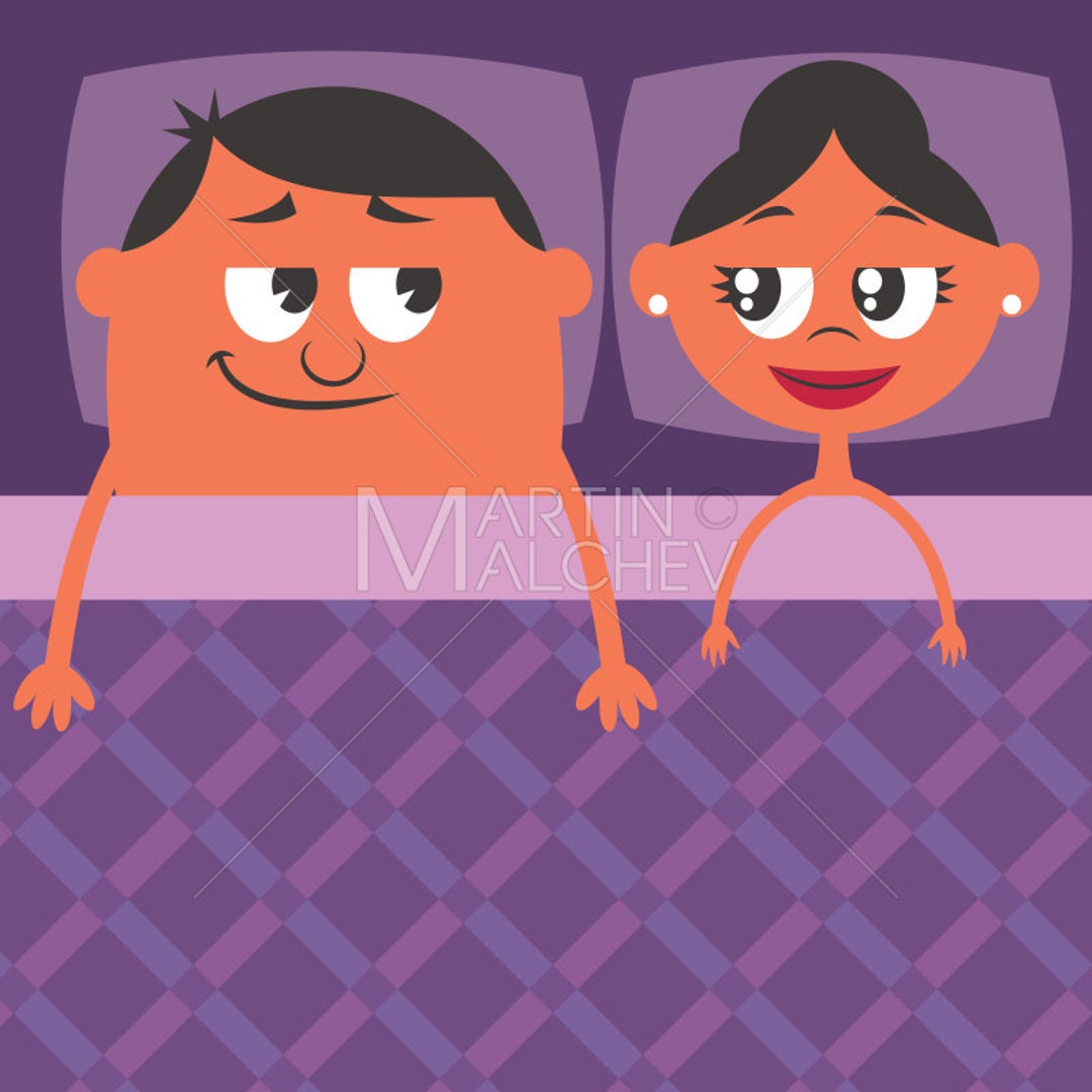 Couple in Bed Vector Cartoon Illustration. Man Woman - Etsy Canada Couple in Bed Vector Cartoon Illustration. Man Woman - Etsy Canada