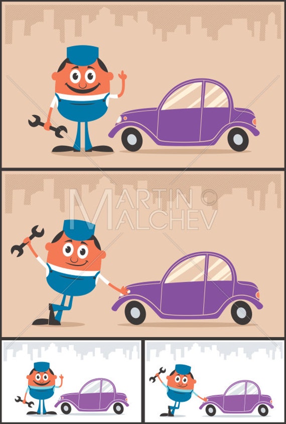 Auto Mechanic Vector Cartoon Shop - Etsy Ireland Auto Mechanic Vector Cartoon Shop - Etsy Ireland