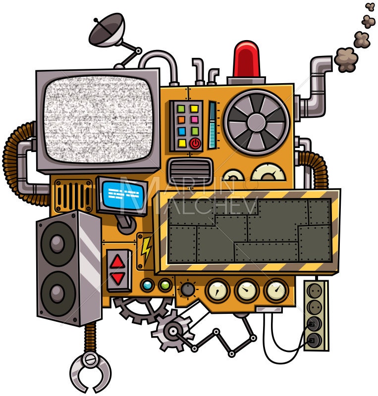 Machine Illustration. Fictional, Imaginary, Fantastic, Machinery ...