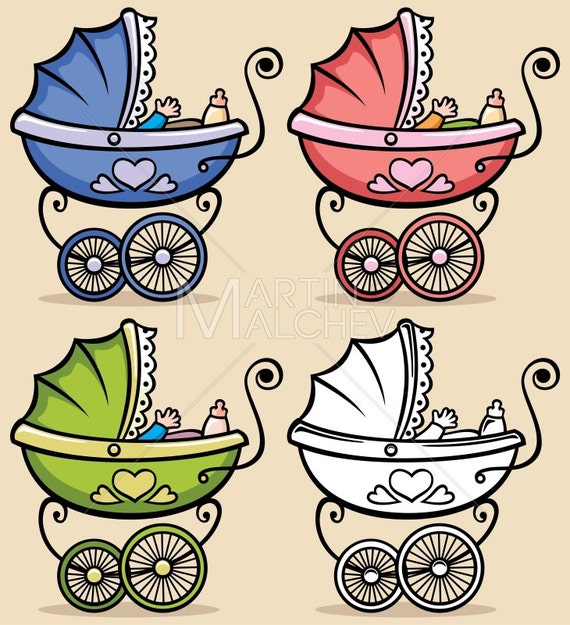 Baby Stroller Vector Cartoon Clipart Illustration. - Etsy Australia Baby Stroller Vector Cartoon Clipart Illustration. - Etsy Australia