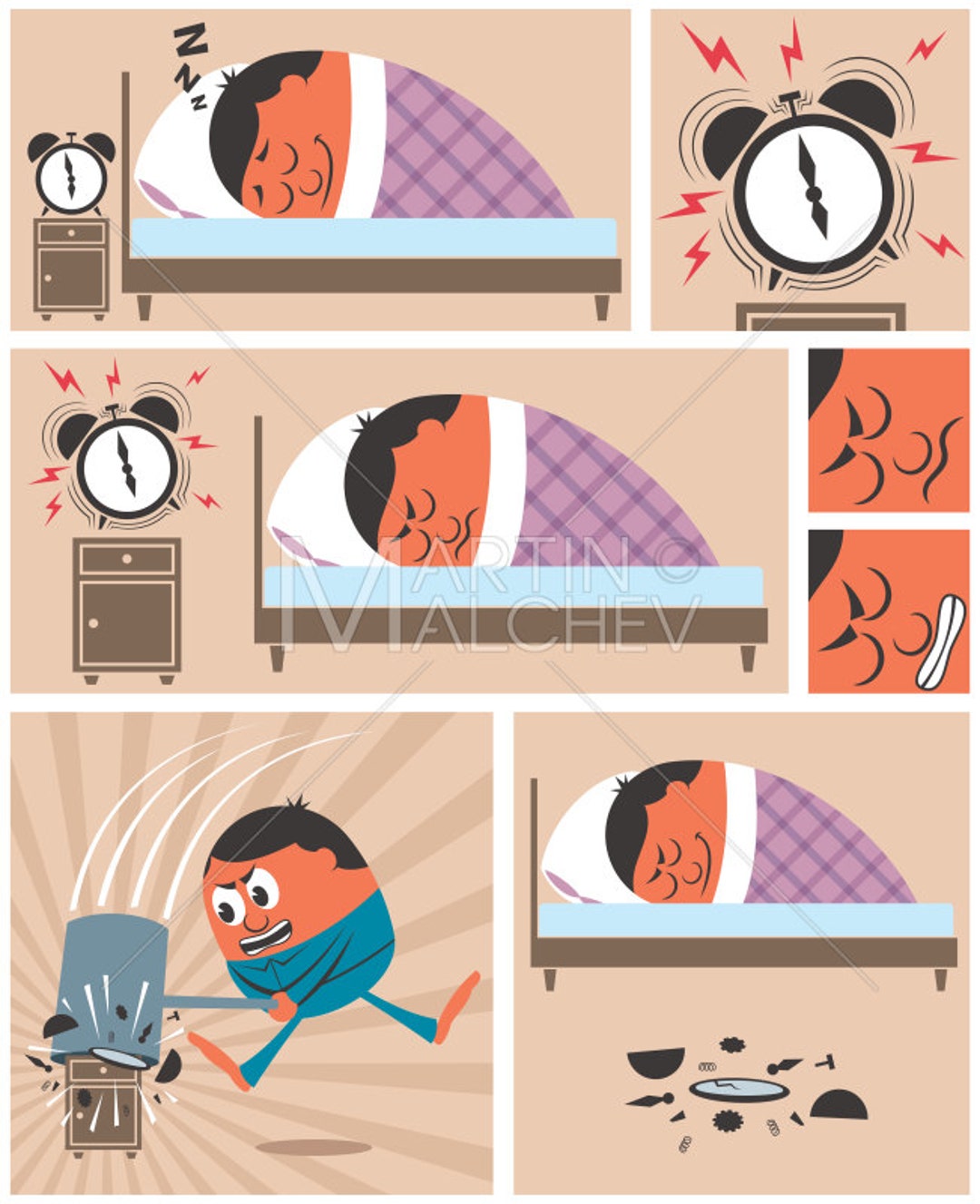 Wake up Vector Cartoon Illustration. Wake Up Morning - Etsy New Zealand Wake up Vector Cartoon Illustration. Wake Up Morning - Etsy New Zealand