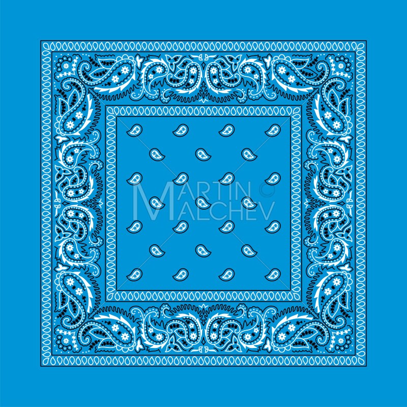 Bandana Colorful 2 Vector Clipart Illustration. Bandanna Etsy