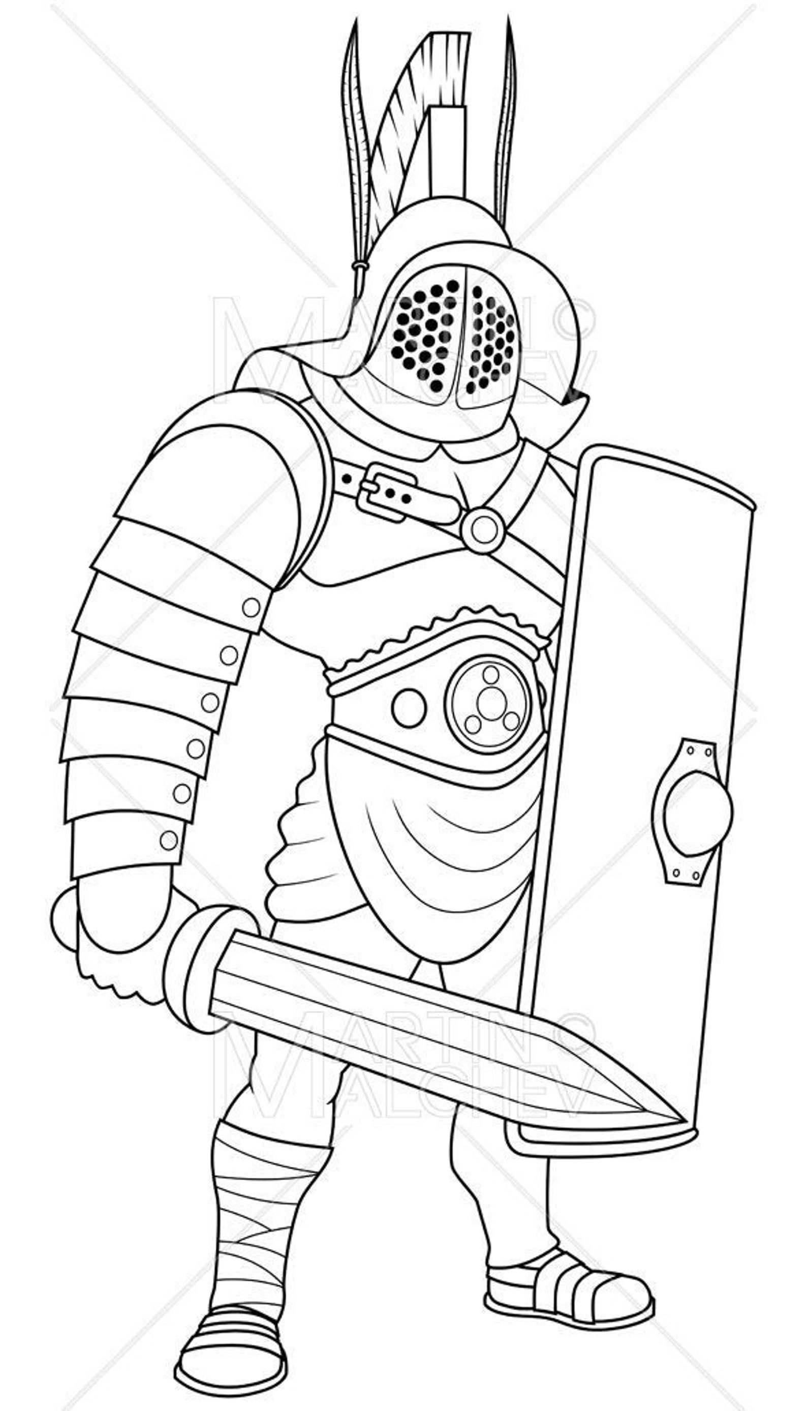 Roman Gladiator Coloring Page - Il 1588xN.2496727403 9m6s
