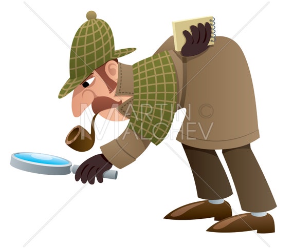 Detective Set Vector Cartoon Clipart Illustration. - Etsy Detective Set Vector Cartoon Clipart Illustration. - Etsy