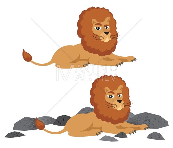 León Ilustración de dibujos animados vectoriales. animal - Etsy México León Ilustración de dibujos animados vectoriales. animal - Etsy México