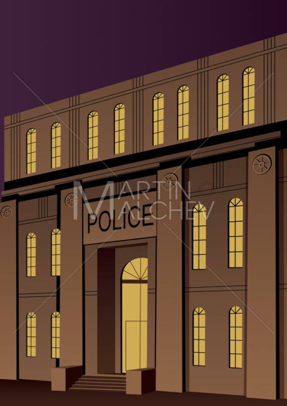 Police Station Vector Cartoon Illustration. Department - Etsy UK Police Station Vector Cartoon Illustration. Department - Etsy UK