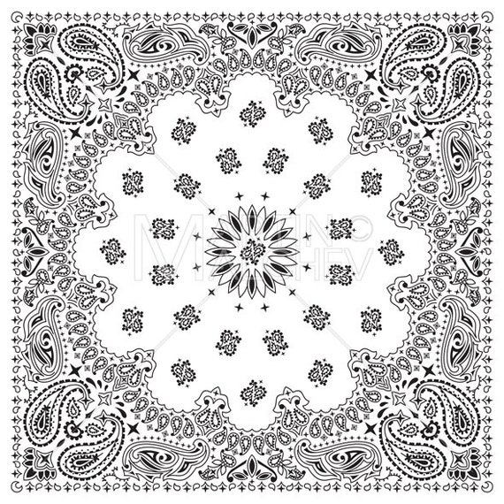 Bandana Bright Vector Clipart Illustration. bandanna | Etsy