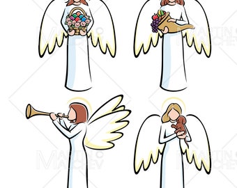 Buy Angels Set 3 Vector Illustration. Angel Decoration Set Online in India - Etsy Buy Angels Set 3 Vector Illustration. Angel Decoration Set Online in India - Etsy