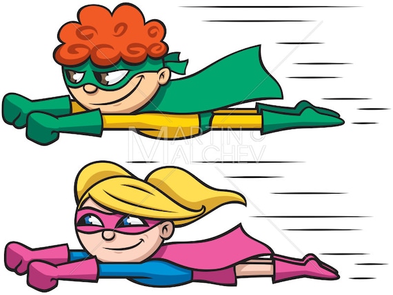 Super Kids Flying Ilustración vectorial de dibujos animados. - Etsy España Super Kids Flying Ilustración vectorial de dibujos animados. - Etsy España
