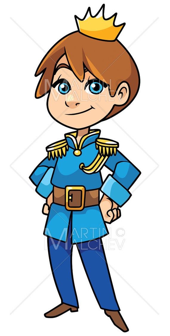Little Prince on White Vector Cartoon Illustration. small | Etsy