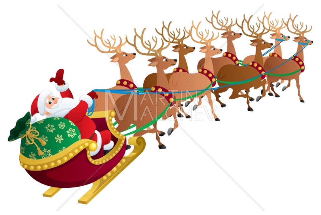 Santa on White Vector Cartoon Clipart Illustration. Santa Claus