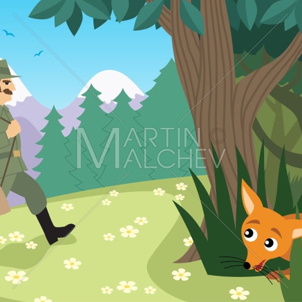 Fox Hunting Wallpaper - Etsy