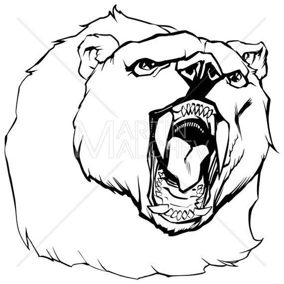 Cabeza de oso Ilustración de dibujos animados vectoriales. - Etsy México Cabeza de oso Ilustración de dibujos animados vectoriales. - Etsy México