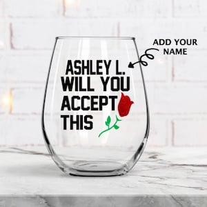 The bachelor wine glass, Stemless wine glass with funny saying, Mondays are for the bachelor wine glass, Funny bachelor themed wine glass image 1