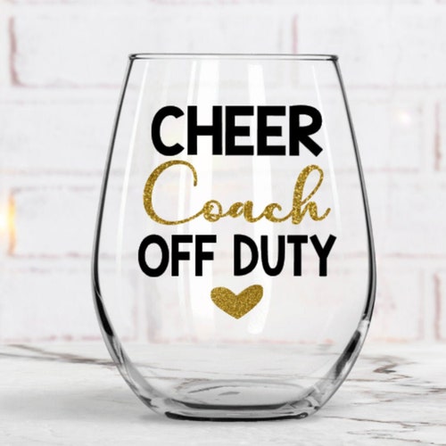 Cheer Coach Gift Gift for Coach Coach Wine Glass Etsy