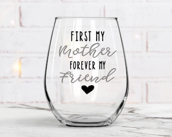 Mother Daughter Wine Glass, Mother Gift, Mothers Day Gift, Mother Gift, Mommy Wine Glass, Mother birthday,Mom Gift,Mother Wine Glass
