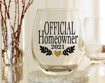 New home owners wine glasses
