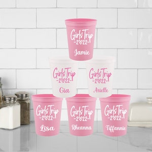 Personalized Cups, Girls Trip Cup, Party Cups, Girls vacation, Girls Trip, Girls' Trip Getaway, Best Friend Gift, Girls Weekend Cups