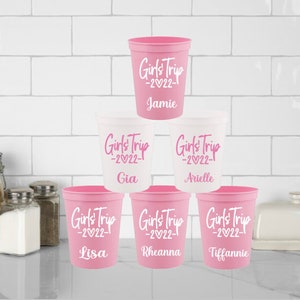 Personalized Cups, Girls Trip Cup, Party Cups, Girls vacation, Girls Trip, Girls&#39; Trip Getaway, Best Friend Gift, Girls Getaway Cups