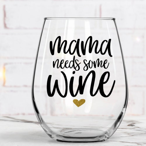 Mom Wine Glass Mothers Day T T For Mom Moms Birthday Etsy