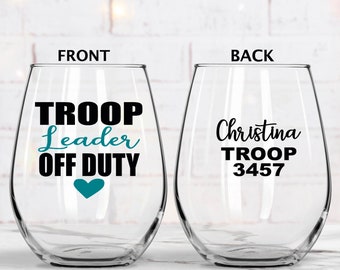 Personalized gift, Troop leader Off Duty, Scout Leader Gift, Cookie Mom, End of Year Gift, Co Leader, Troop Leader Gift