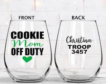 Personalized gift, Cookie Mom Off Duty, Scout Leader Gift, Cookie Mom, End of Year Gift, Co Leader, Cookie Booths
