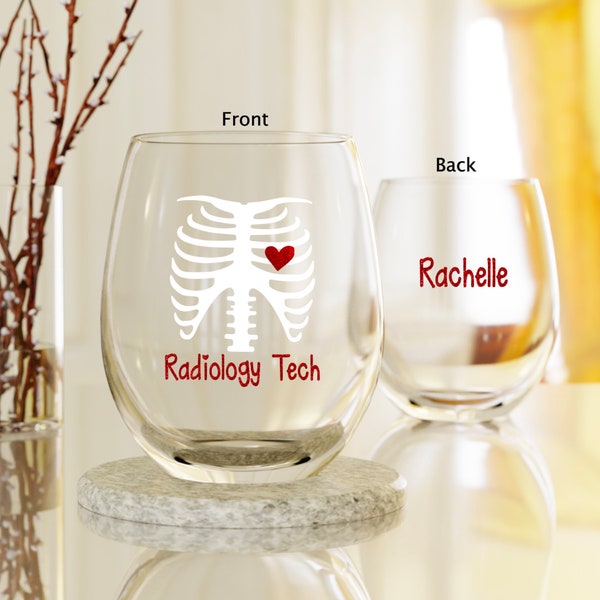 Rad Tech Gift, Radiology Tech, Radiologist, Radiologist, Radiology Tech, Gift for Her, Xray Tech, Radiology Wine Glass, Xray Gift