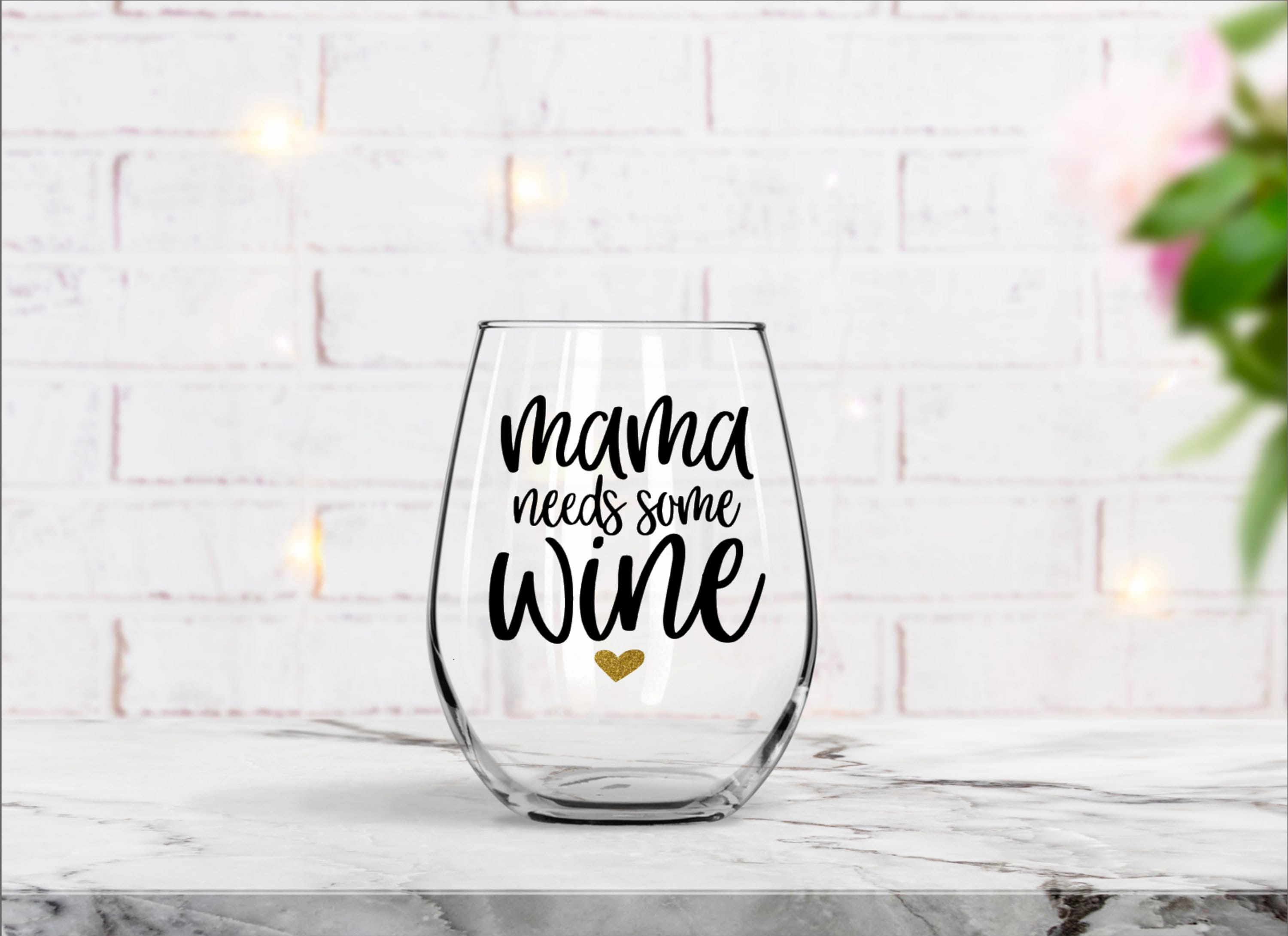 Mama Needs Some Wine Mom Wine Glass Gift for Mom Mothers Etsy