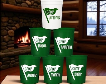 Camp Bachelorette Party Cups: Last Trail Before Veil, Personalized Favors
