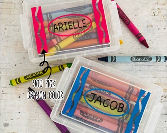 Personalized Crayon Box: Back to School Gift, Party Favor