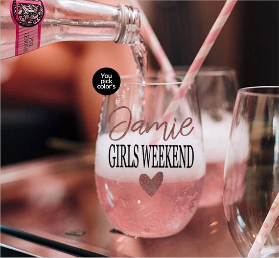 girls weekend wine glasses